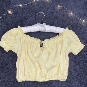 Summer off the shoulder crop top